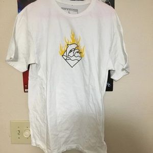 *RARE* Yellow Wave Flare White Pink Dolphin Shirt